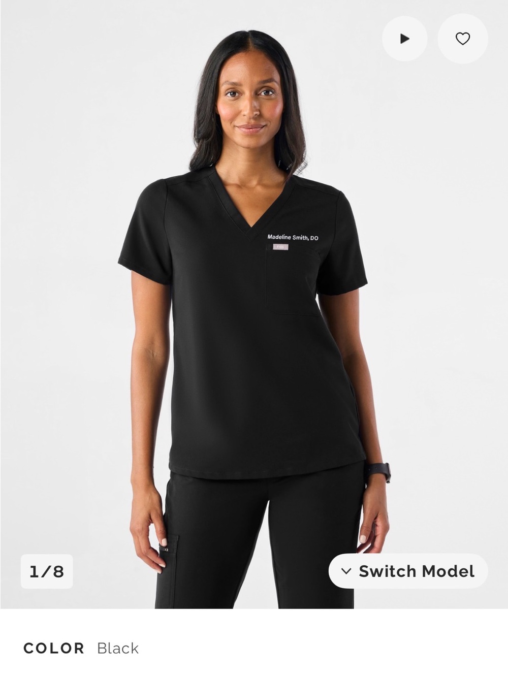 Figs Catarina Scrub Top XS